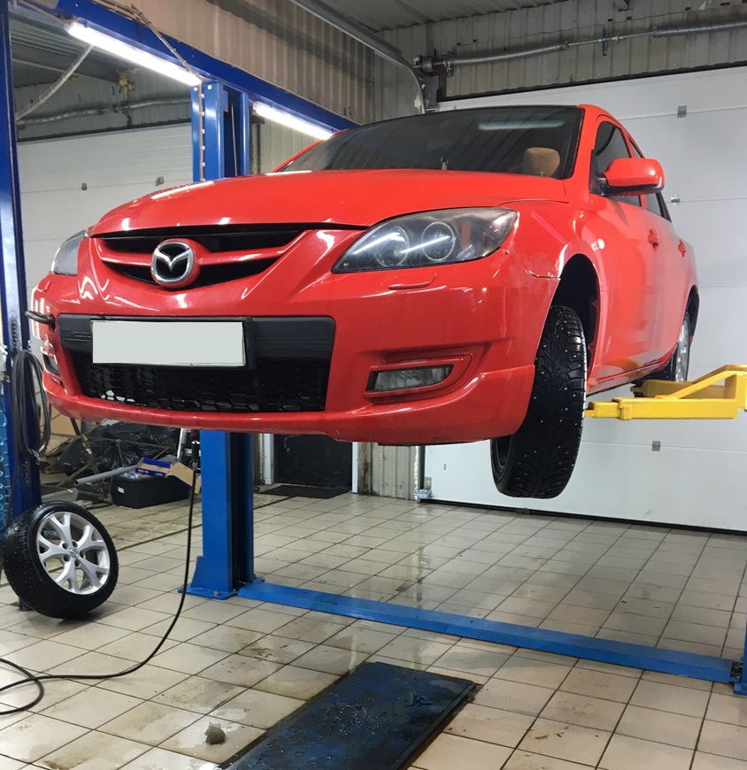 Подготовка Мазды к замене привода